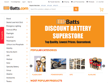 Tablet Screenshot of batts.com